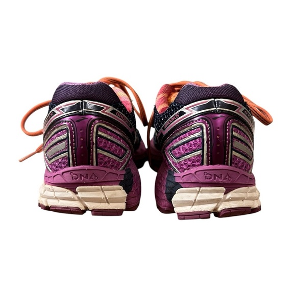 Brooks Adrenaline GTS 15 Women's Running Shoes Size 11 B Black/Purple/Orange - Picture 5 of 10